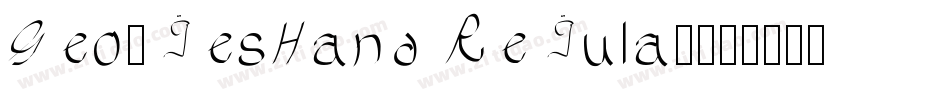 GeorgesHand Regular字体转换